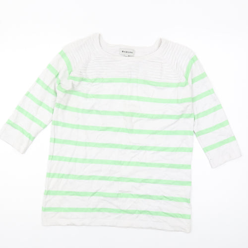 Bassini Women's Green Striped Jumper S/M