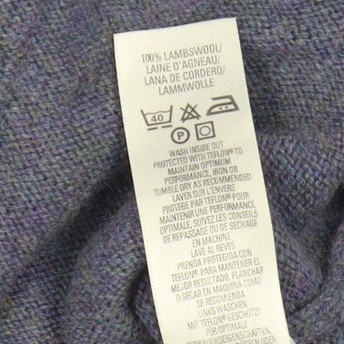 Marks & Spencer Men's Blue XL Cardigan Wool V-Neck