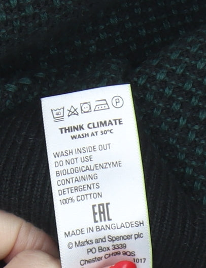 Marks and Spencer Men's Medium Green High Neck Jumper