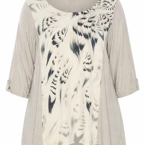 Wallis Women Beige Animal Print Tunic Blouse XL