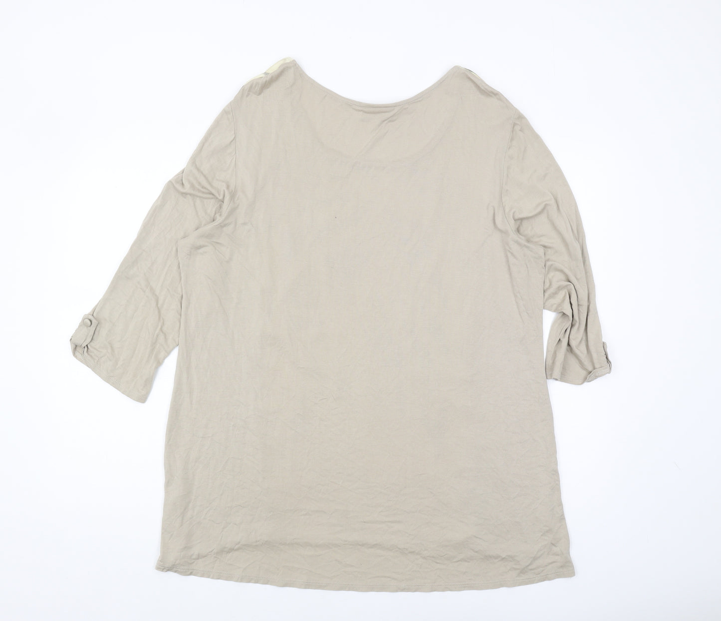 Wallis Women Beige Animal Print Tunic Blouse XL