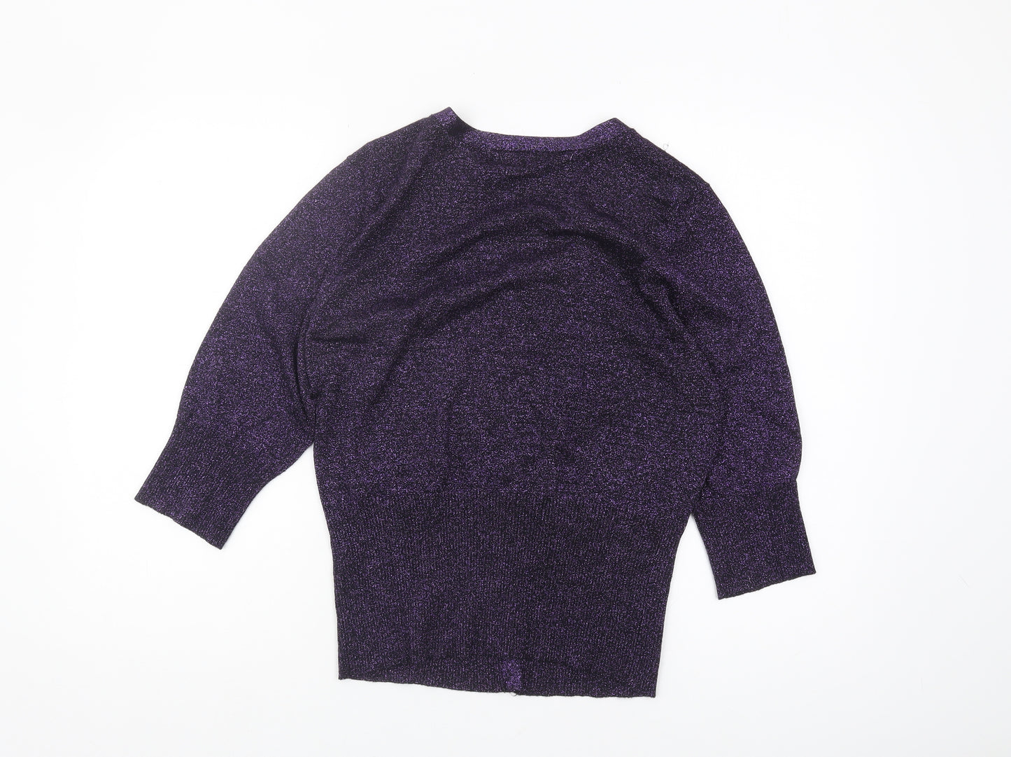 Wallis Women's Purple Glitter Cardigan Size 18