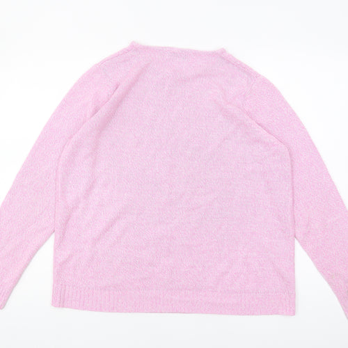 Honor Millburn Women's Pink Cable-Knit Pullover Jumper Size L