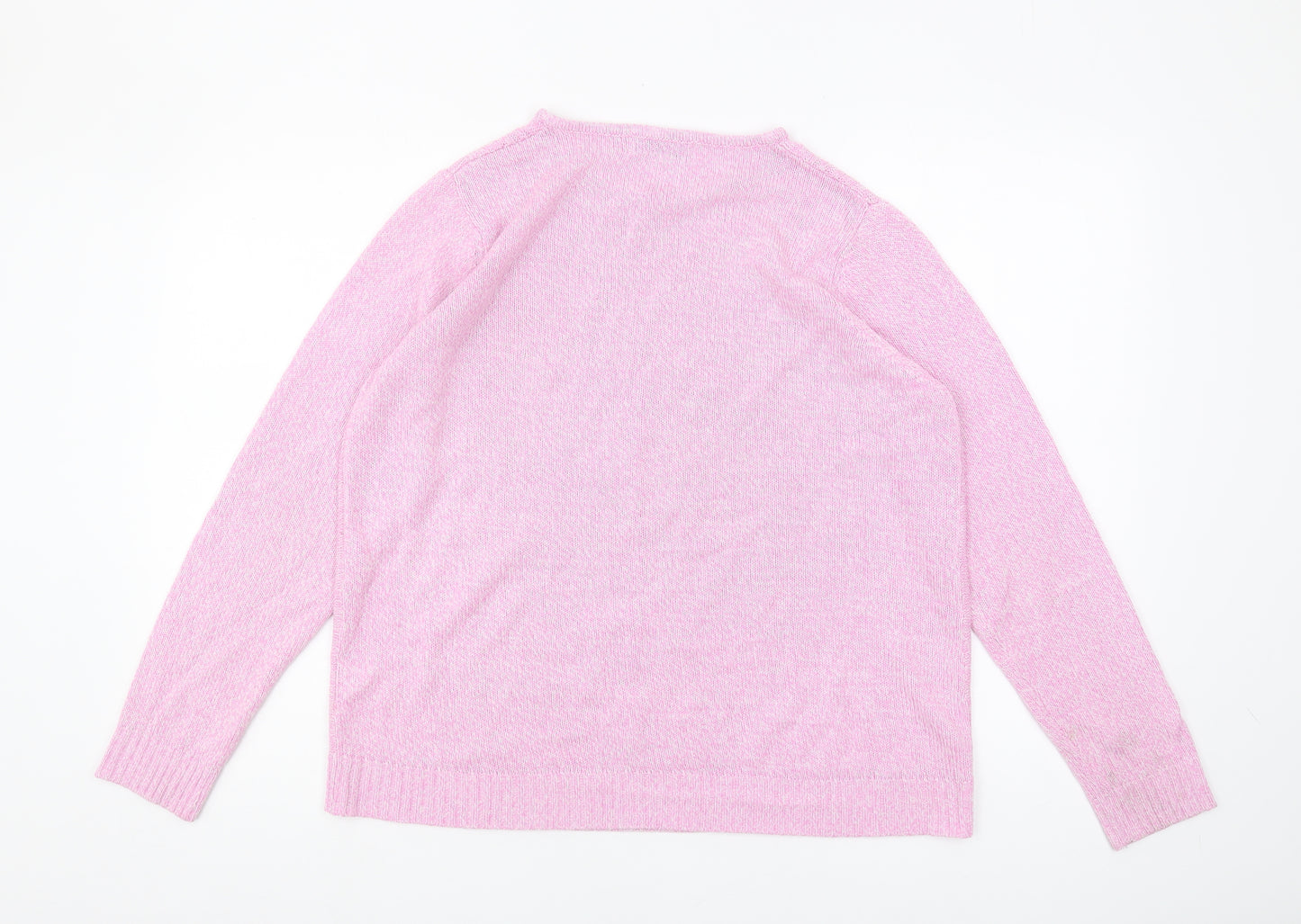 Honor Millburn Women's Pink Cable-Knit Pullover Jumper Size L