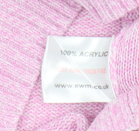 Honor Millburn Women's Pink Cable-Knit Pullover Jumper Size L