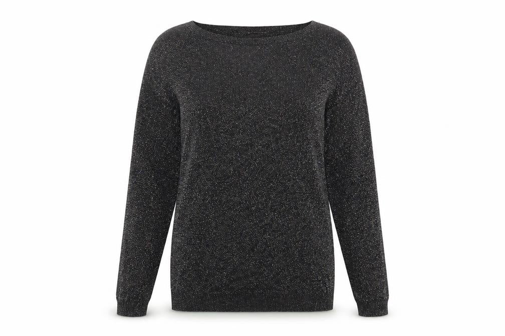Front view of Pied a Terre Women's Black jumper, size 12