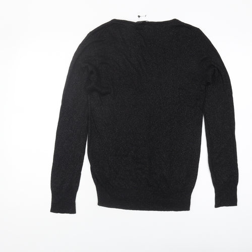 Great Plains Women's Black V-Neck Pullover Jumper M
