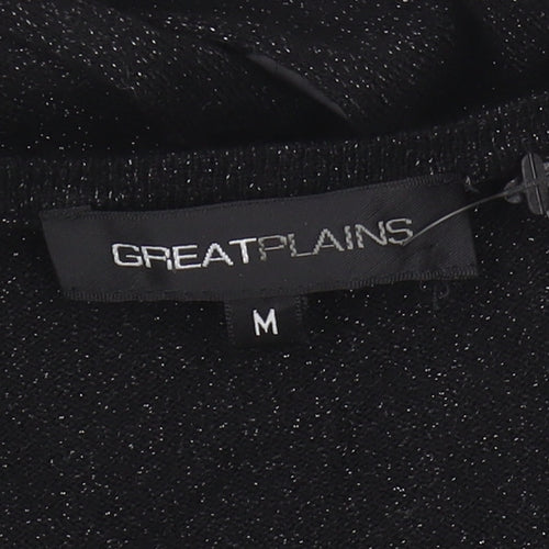 Great Plains Women's Black V-Neck Pullover Jumper M