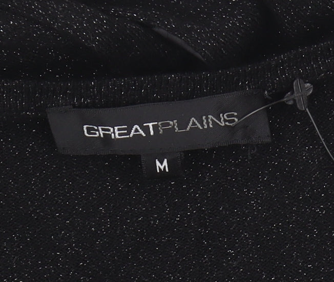 Great Plains Women's Black V-Neck Pullover Jumper M