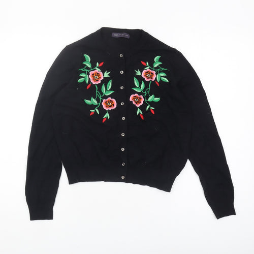 Marks and Spencer Black Embroidered Cardigan - Size 12