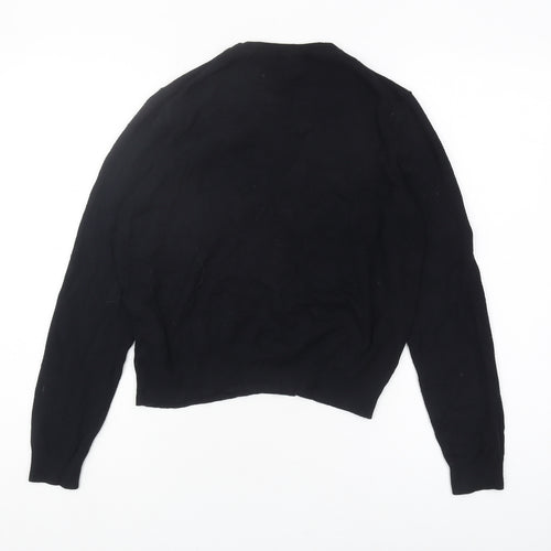 Marks and Spencer Black Embroidered Cardigan - Size 12