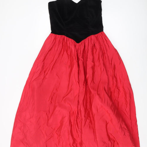 Début Women's Black & Red Ball Gown Dress Size 12