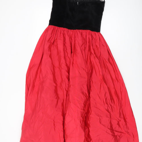 Début Women's Black & Red Ball Gown Dress Size 12