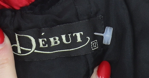 Début Women's Black & Red Ball Gown Dress Size 12