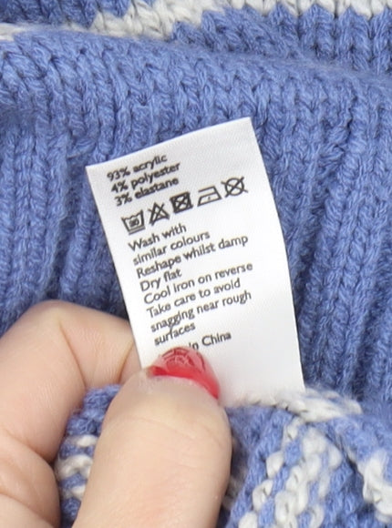 AND/OR Women’s Blue Striped Pullover Jumper