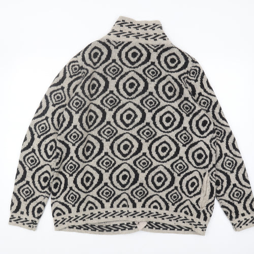 Betty Jackson Black Women's Geometric Cardigan Size 18