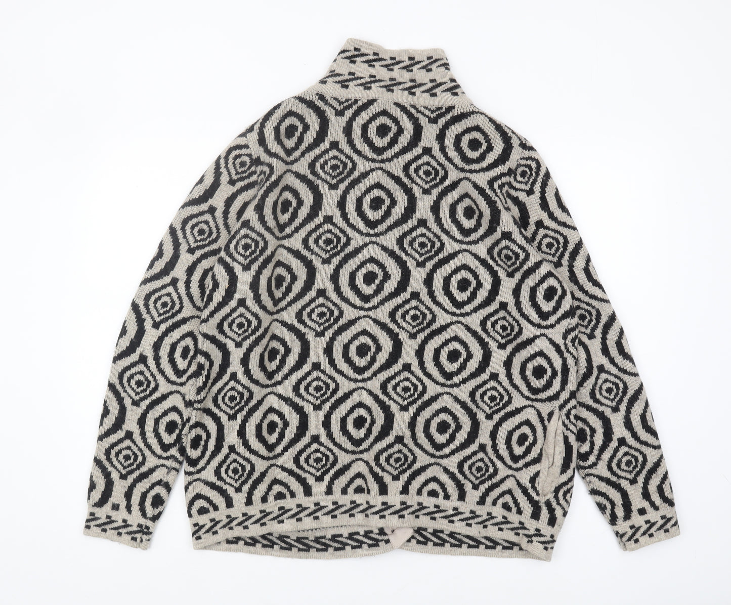 Betty Jackson Black Women's Geometric Cardigan Size 18