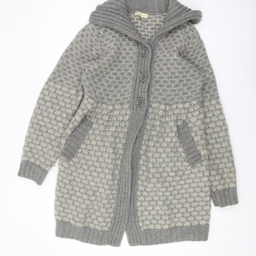 Monsoon Women's Grey Cardigan, M, Chunky-Knit, Casual Style