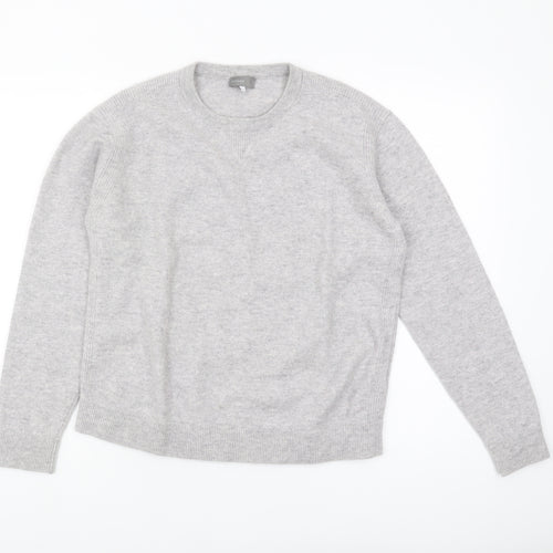 Jaeger Women's Grey Medium Crew Neck Pullover Jumper