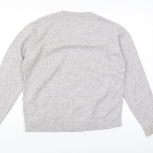 Jaeger Women's Grey Medium Crew Neck Pullover Jumper