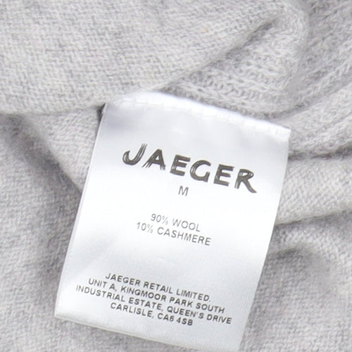 Jaeger Women's Grey Medium Crew Neck Pullover Jumper
