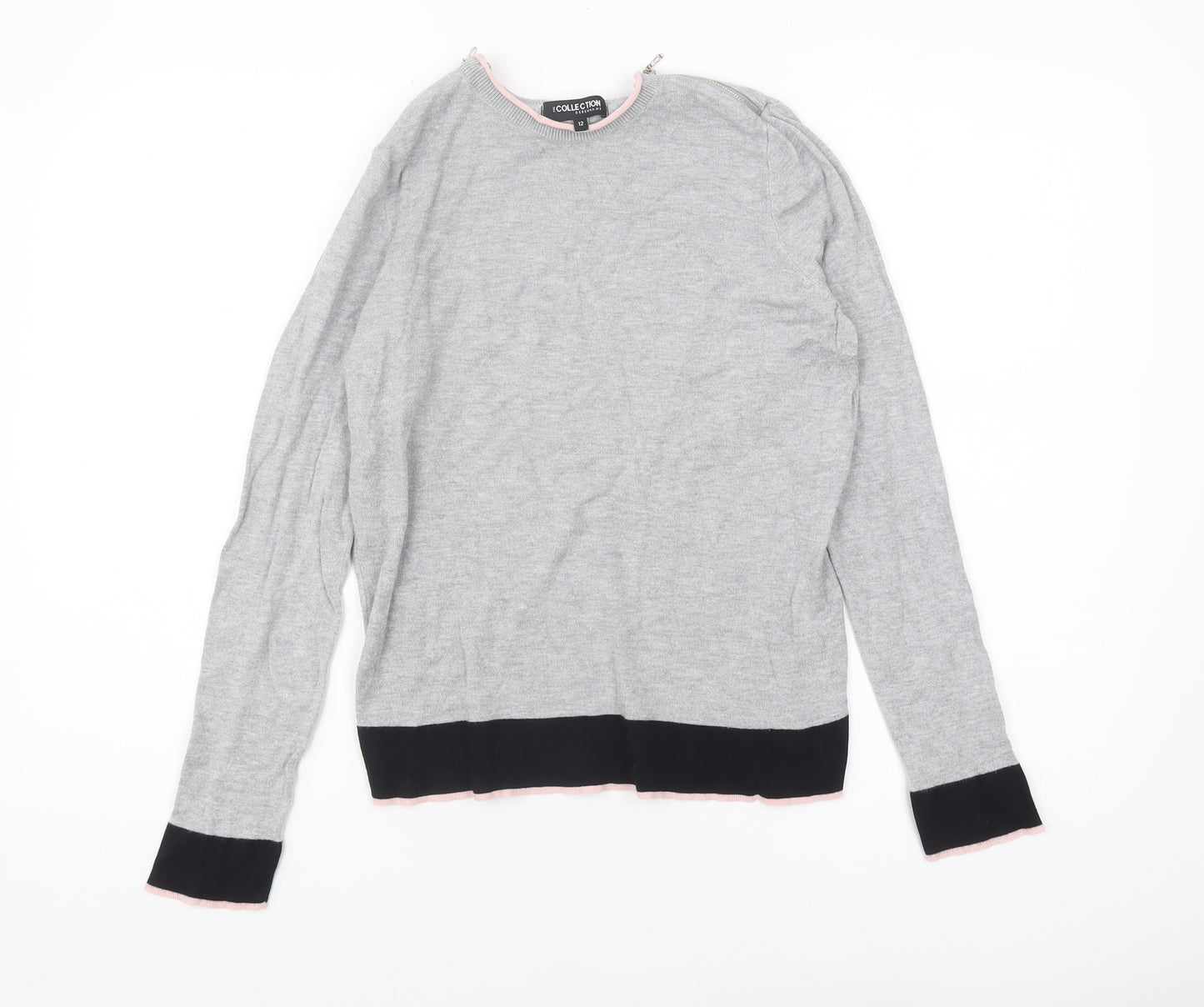 Debenhams Women's Grey Pullover Jumper Size 12