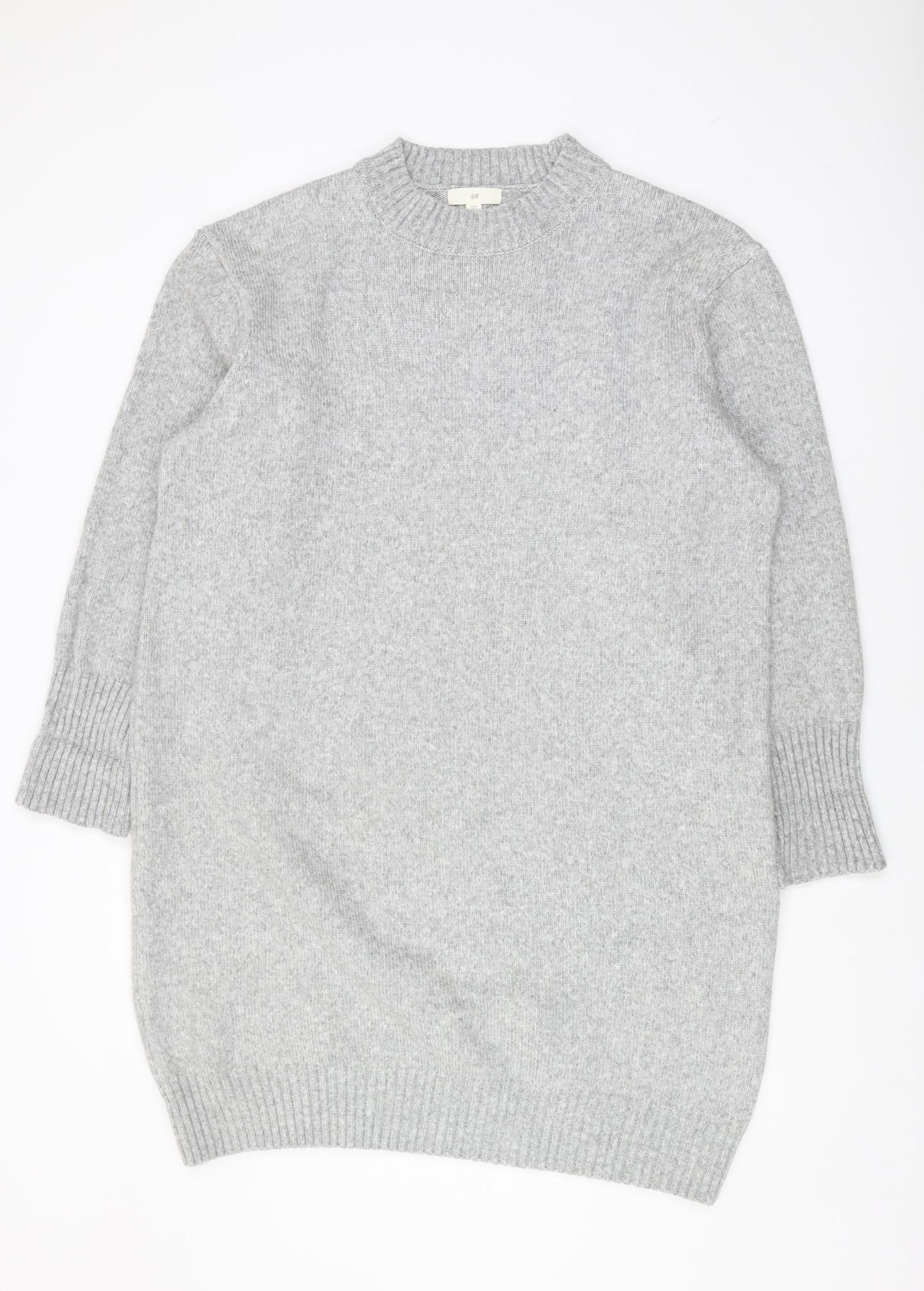 H&M Women's Grey Pullover Jumper, Medium, Crew Neck
