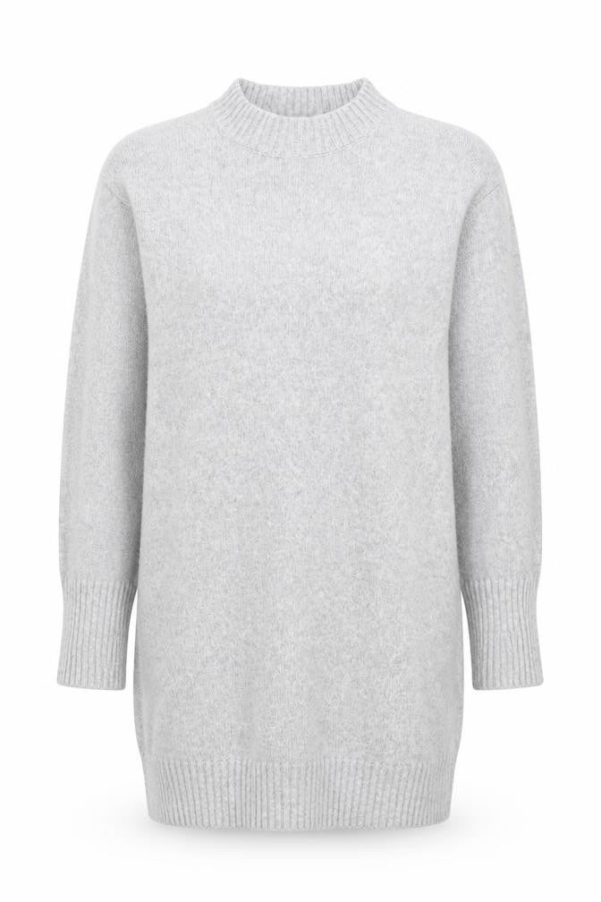 Front view of H&M Women's Grey jumper, Medium, Crew Neck