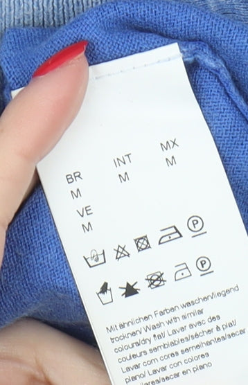 Hugo Boss Women's Blue Cardigan - M, Crew Neck Knit