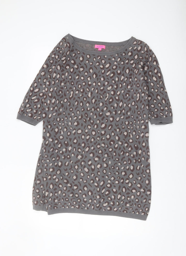 Monsoon Women's Grey Animal Print Pullover L