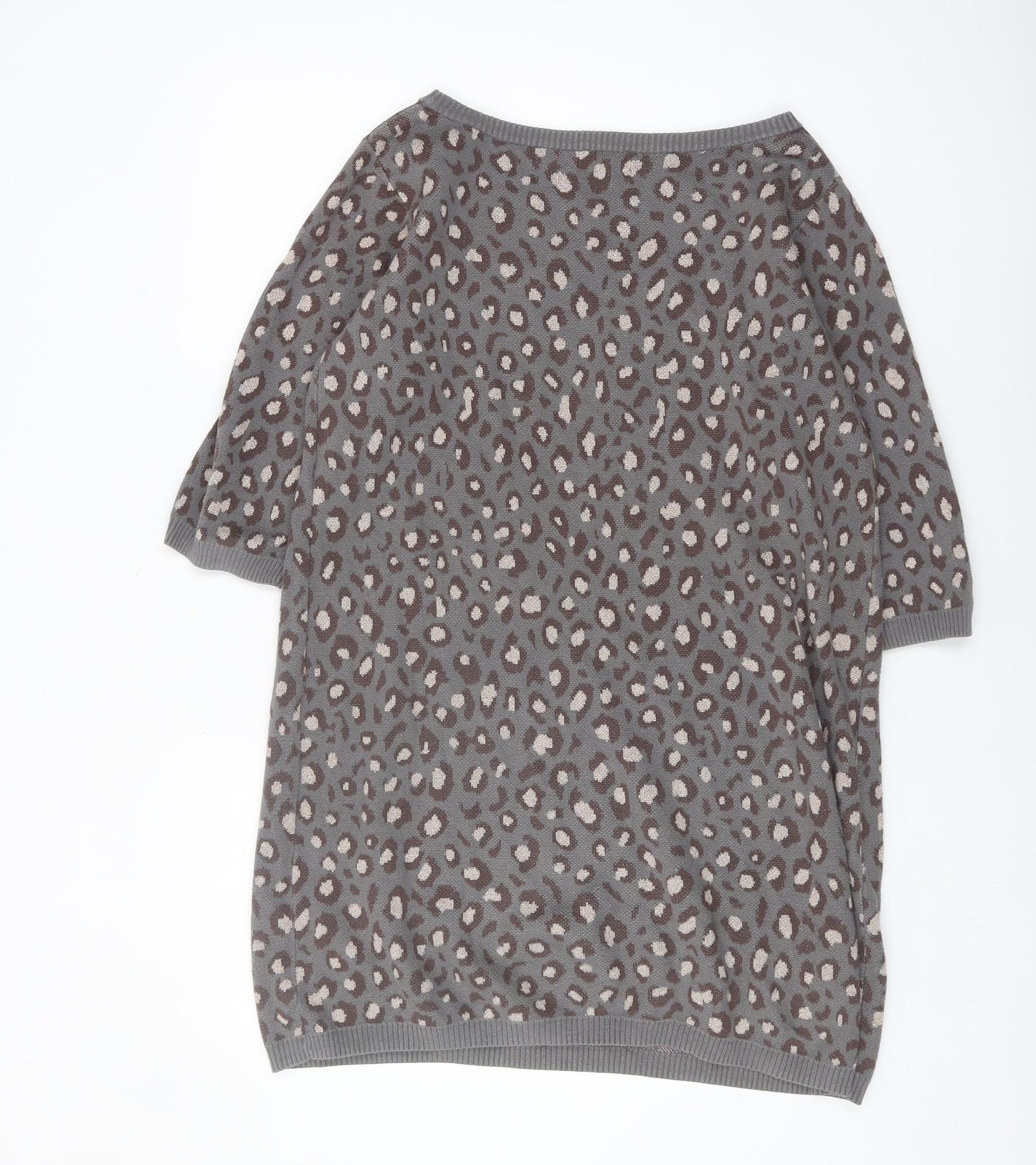 Monsoon Women's Grey Animal Print Pullover L