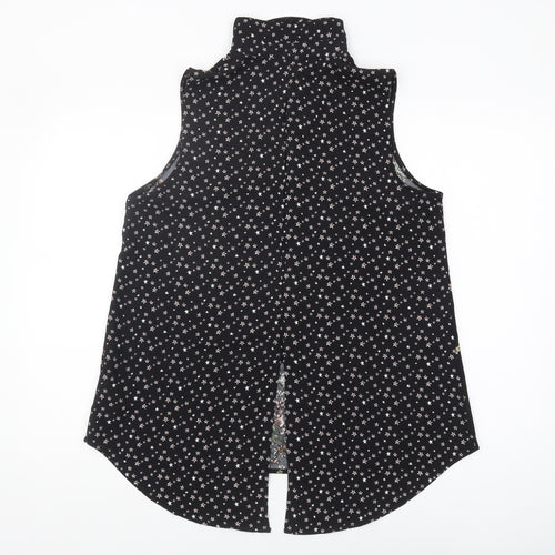 Next Women's Black Floral Sleeveless Blouse Size 14