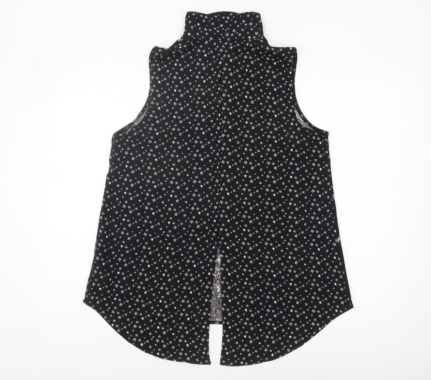 Next Women's Black Floral Sleeveless Blouse Size 14