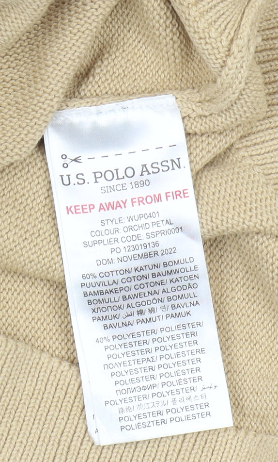 U.S. Polo Assn. Women's Multicoloured V-Neck Jumper M