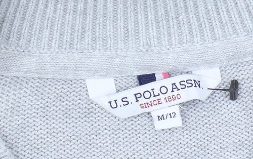 U.S. Polo Assn. Women's Multicoloured V-Neck Jumper M