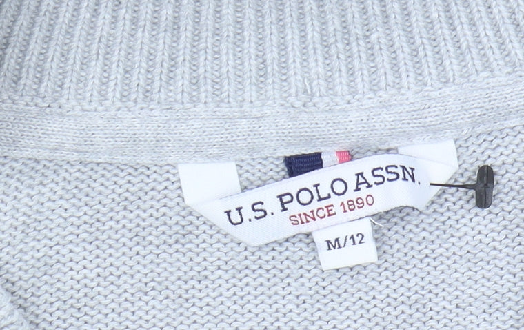 U.S. Polo Assn. Women's Multicoloured V-Neck Jumper M