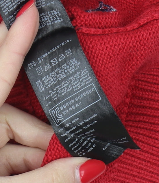 Joules Boys Red Multicoloured Pullover Jumper 5 Years