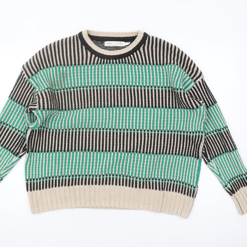 InWear Women's Multicoloured Cotton Striped Pullover L