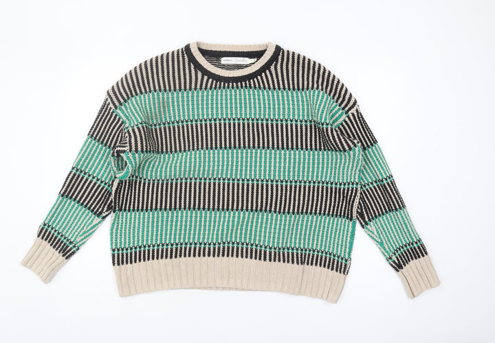 InWear Women's Multicoloured Cotton Striped Pullover L
