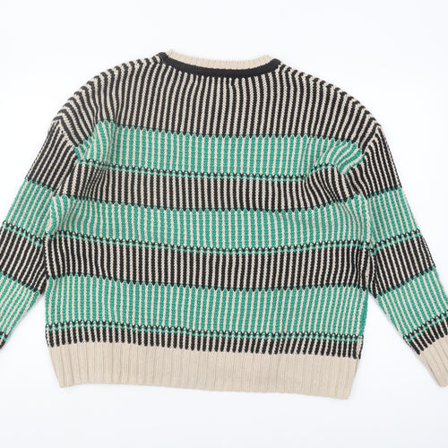 InWear Women's Multicoloured Cotton Striped Pullover L