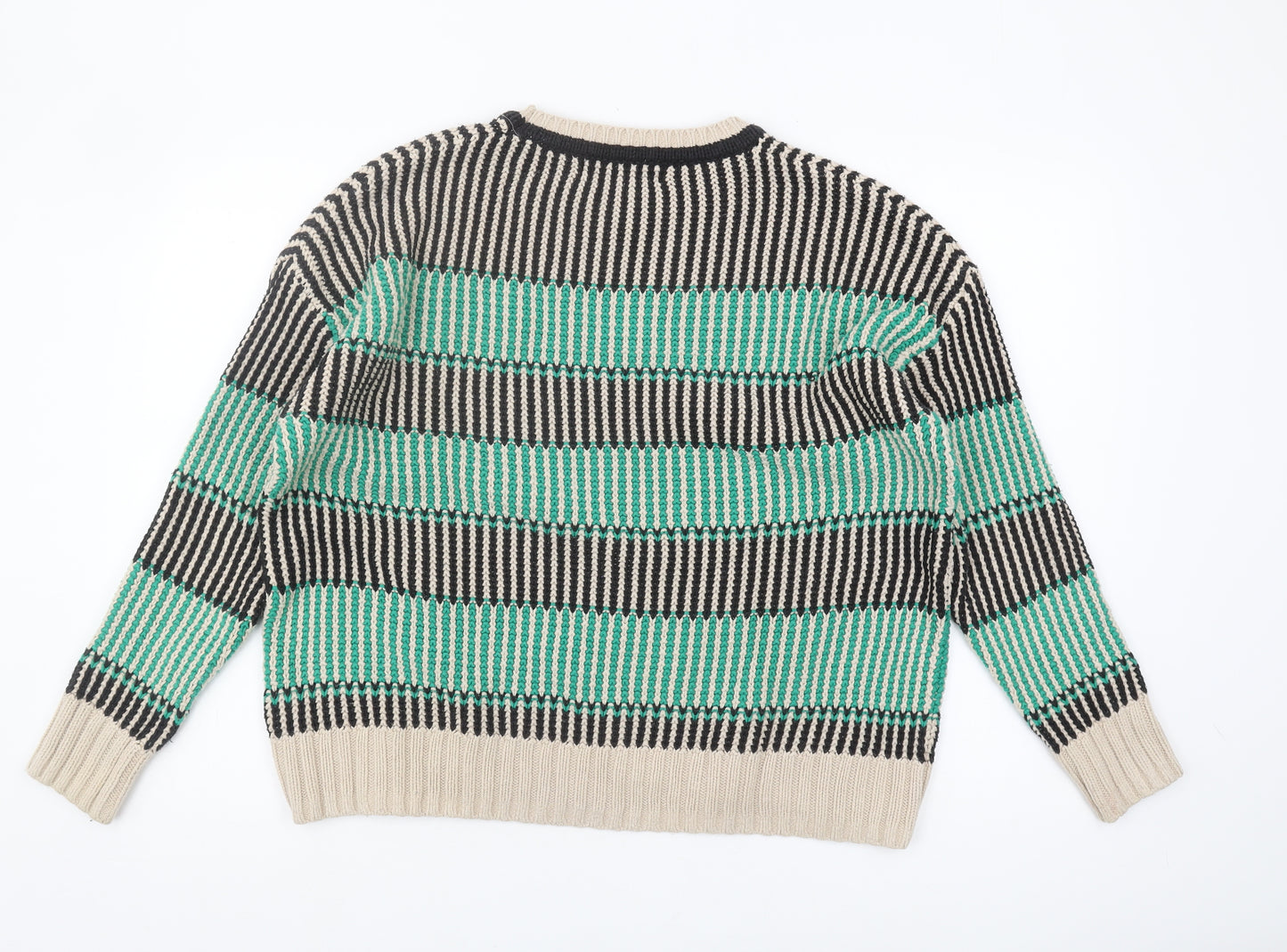 InWear Women's Multicoloured Cotton Striped Pullover L
