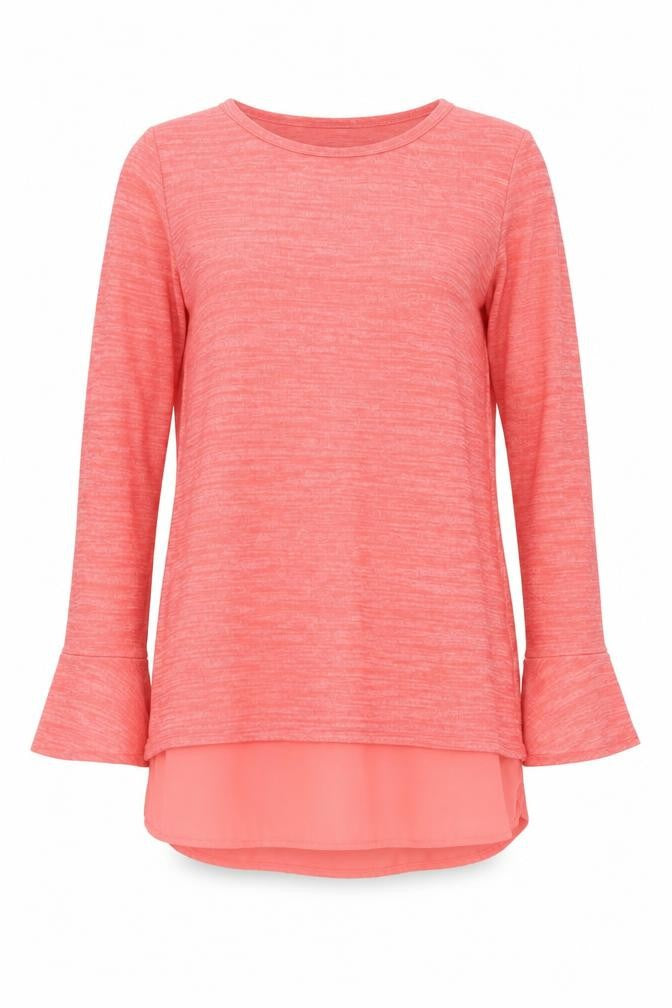 Front view of Klass Women's Pink Tunic Blouse, S, Spring-Summer