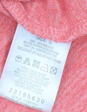 Klass Women's Pink Tunic Blouse, S, Spring-Summer