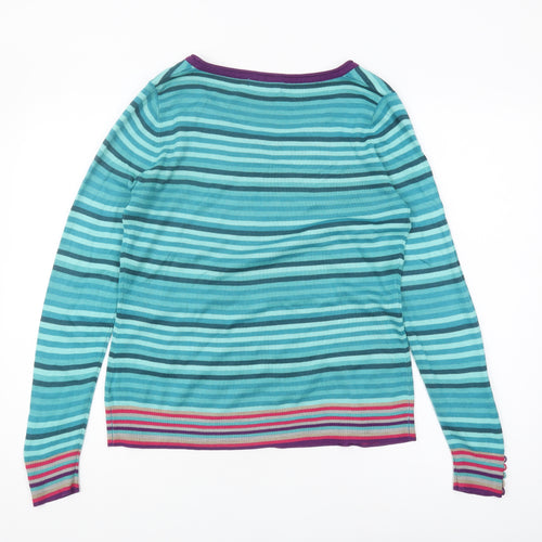 Marks & Spencer Women's Blue Striped Pullover Jumper Size 12
