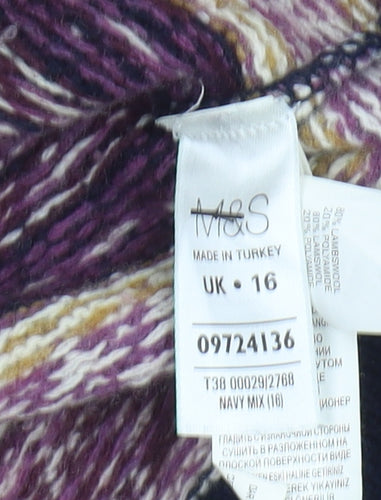 Marks and Spencer Women's Multicoloured Cardigan, Size 16