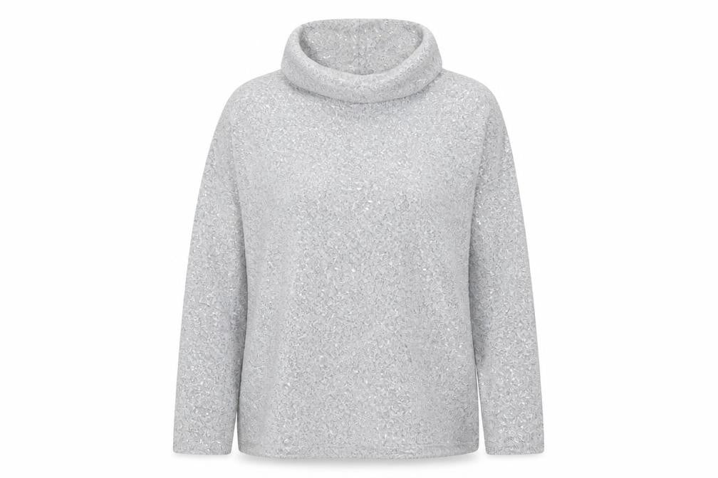 Front view of Isle Essentials Women's Grey jumper M