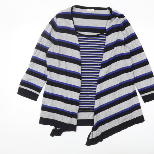 CC Women's Multicoloured Striped Cardigan L