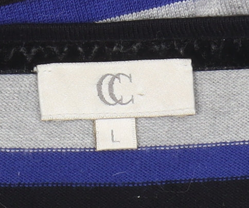 CC Women's Multicoloured Striped Cardigan L