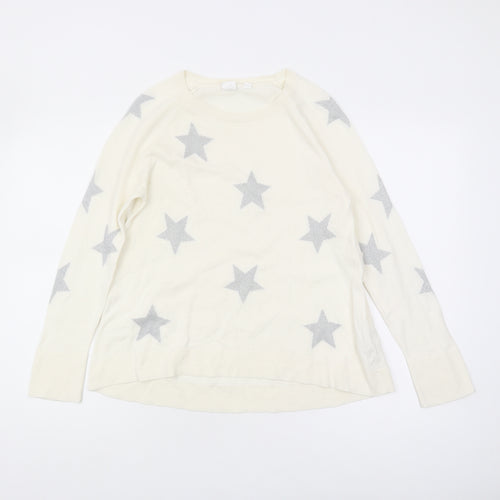 GAP Kids Ivory Star Pullover Jumper, Girls Size 14, Cotton
