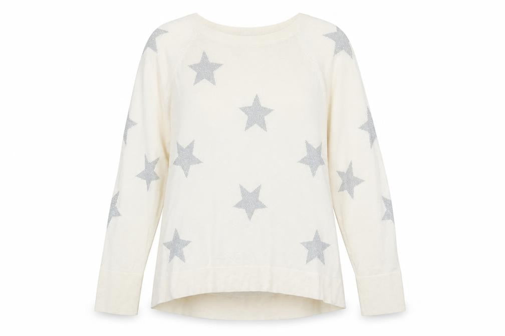Front view of Gap Kids Ivory Star jumper, girls’, size 14, cotton